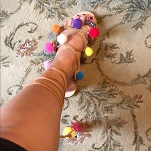 Brand new never worn hand made wrap sandal